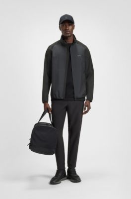 Water-repellent jacket in super-stretch poplin, Black