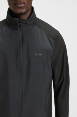 Water-repellent jacket in super-stretch poplin, Black