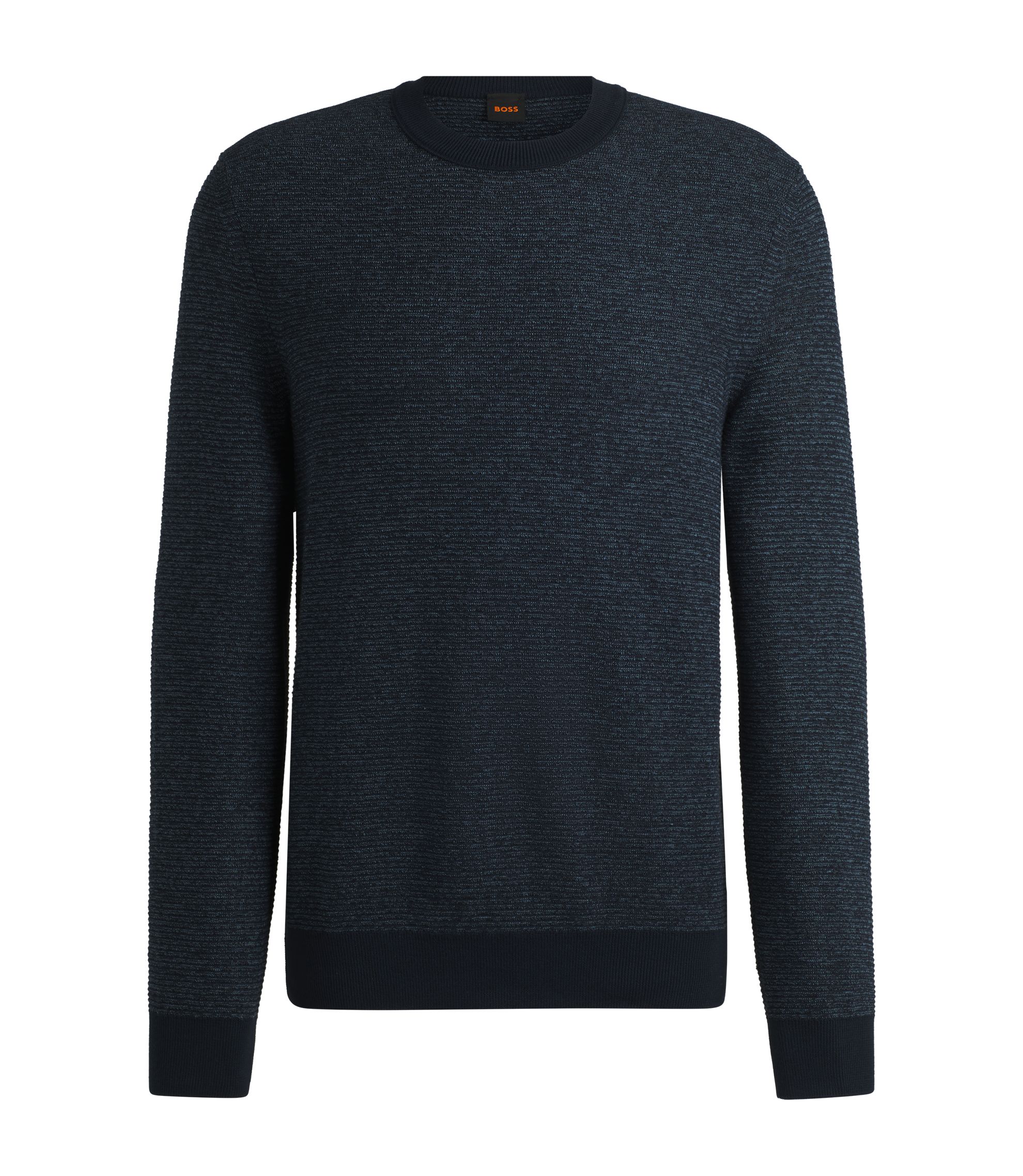 HUGO BOSS　コットン　クォータージップ　セーター　ネイビーSサイズ未使用 HUGO BOSS コットン クォータージップ セーター ネイビーSサイズ