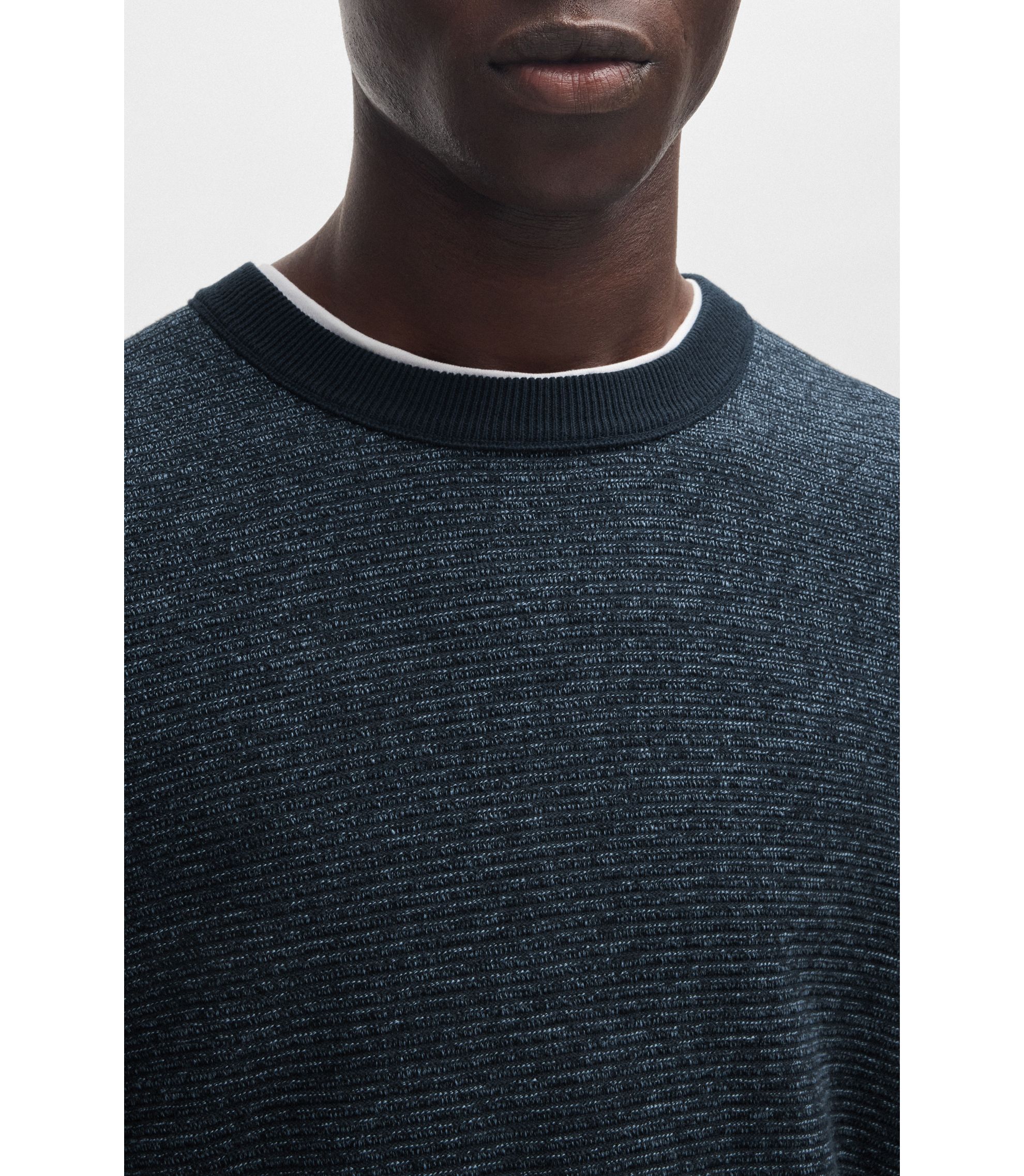 BOSS コットンブレンド セーター カラーブロック＆ロゴ hbeu50533785_404_340?wid=1980&