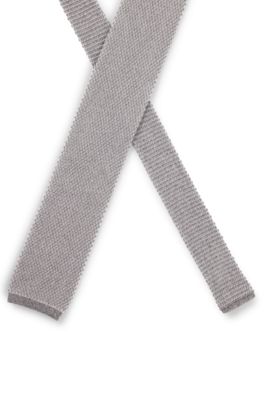 Silk tie with knitted structure, Natural
