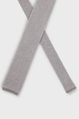 Silk tie with knitted structure, Natural