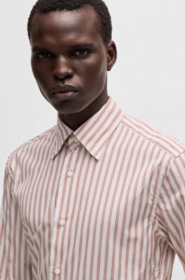Kenneth Cole Herrenhemd Slim Fit – Karo & Streifen, Klassisches Business Hemd