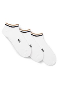 3-pack ankle socks, White