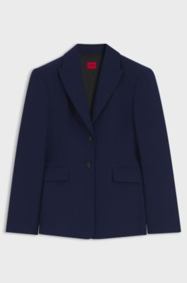Regular-fit blazer in stretch material, Blue