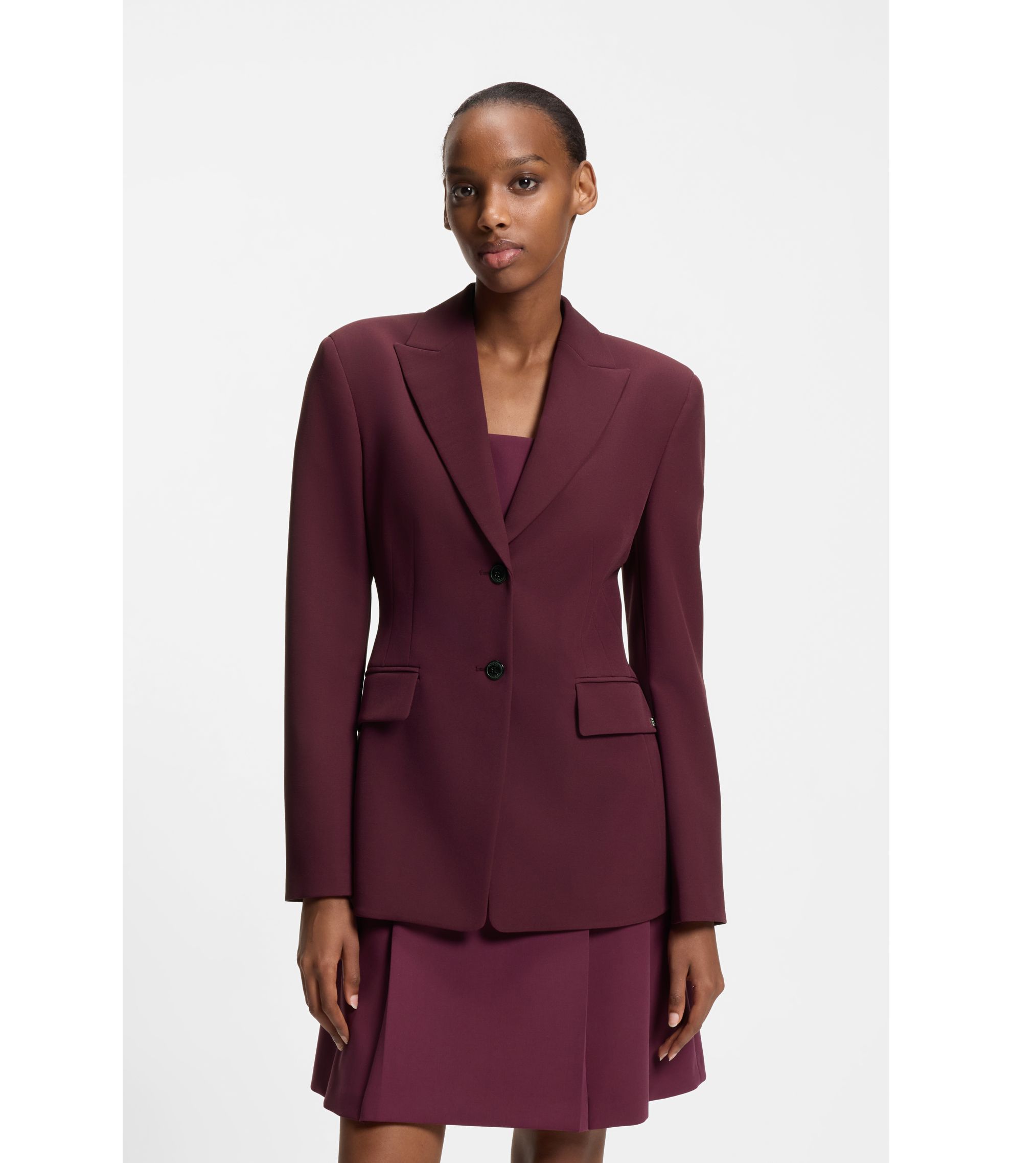 Regular-Fit Blazer aus Stretch-Gewebe