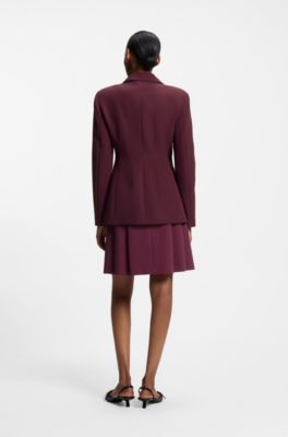 Regular-fit blazer in stretch material, Bordeaux