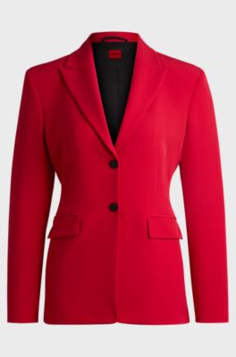 Regular-fit blazer in stretch material, Red