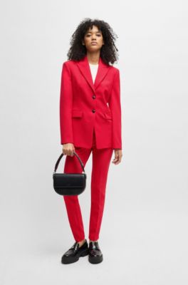 Regular-fit blazer in stretch material, Red