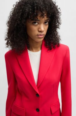 Regular-fit blazer van stretchmateriaal, Rood