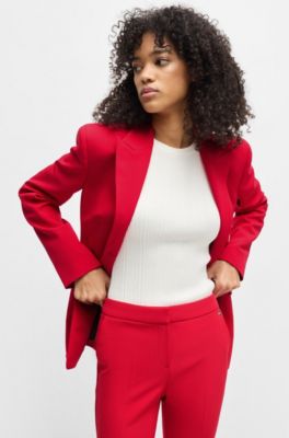 Regular-fit blazer in stretch material, Red