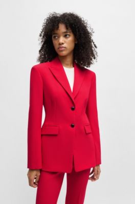 Regular-fit blazer in stretch material, Red