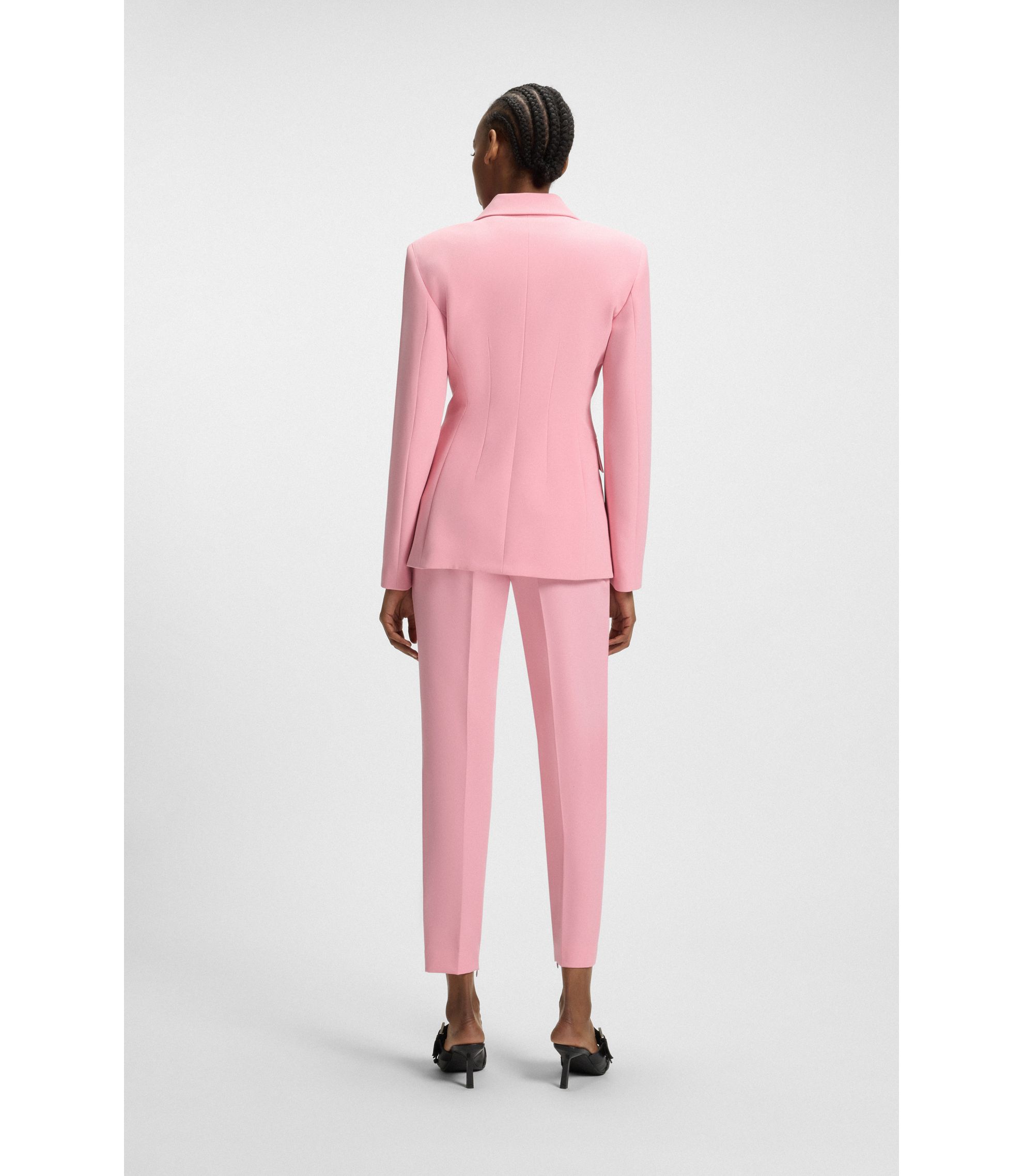HUGO - Regular-fit blazer in stretch material - light pink