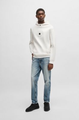 브라이트 블루 데님 테이퍼드 핏 진, 라이트 블루