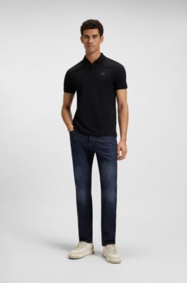 Tapered-fit jeans in dark-blue selvedge denim, Dark Blue