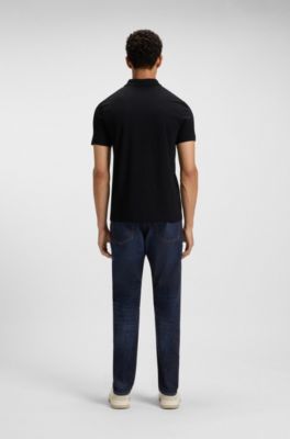 Tapered-fit jeans in dark-blue selvedge denim, Dark Blue