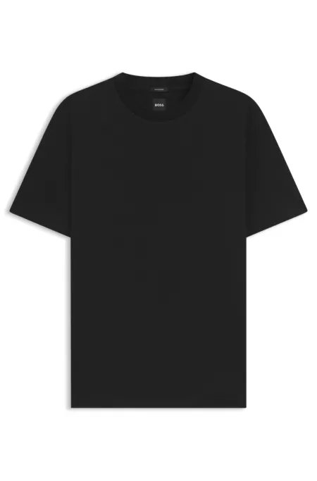Mercerised-cotton T-shirt with micro pattern