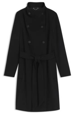 Double breasted coat in a wool blend
