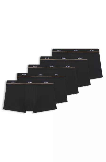 Five-pack of trunks in stretch cotton