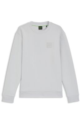 BOSS - Cotton-blend sweatshirt with drop-needle stitching
