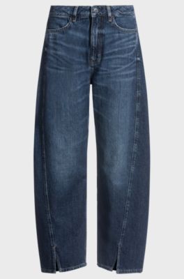 Balloon-leg jeans in indigo denim, Blue