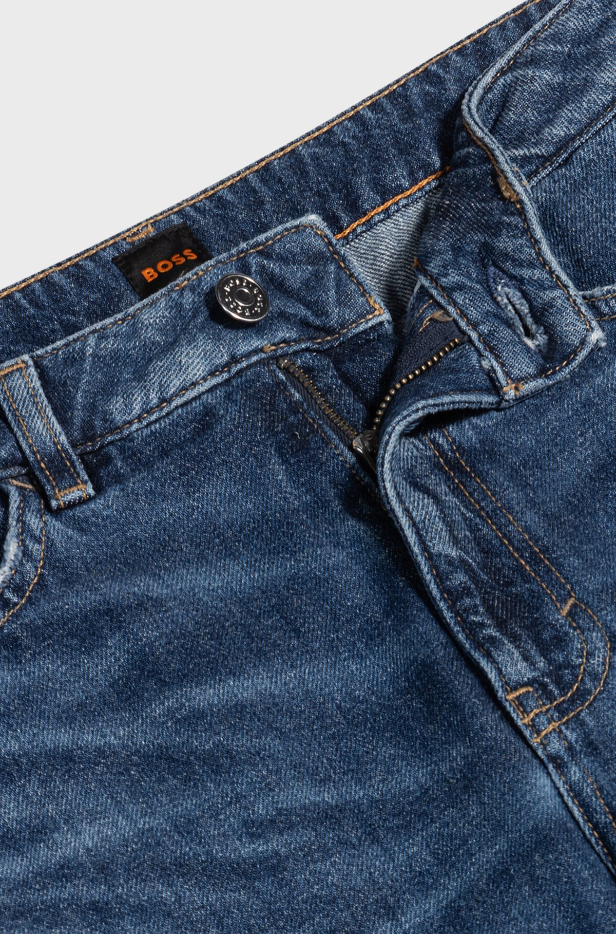 BOSS - Balloon-leg jeans in indigo denim - Blue BOSS - Balloon-leg jeans in indigo denim - Blue