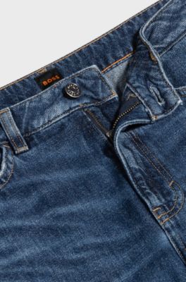 Balloon-leg jeans in indigo denim, Blue