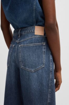 Balloon-leg jeans in indigo denim, Blue
