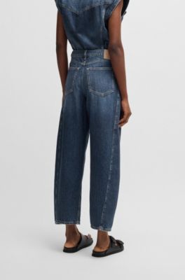 Balloon-leg jeans in indigo denim, Blue
