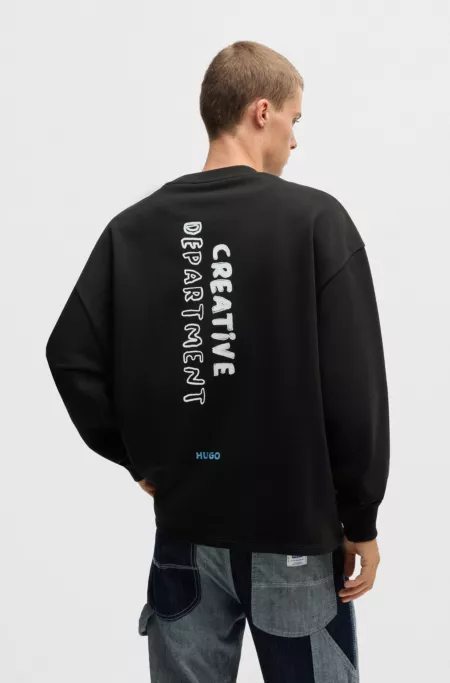 Cotton-terry sweatshirt with seasonal artwork