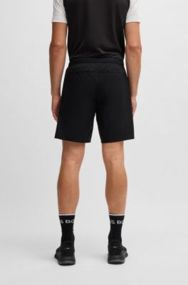 Active tennis shorts in quick-dry super-stretch fabric, Black