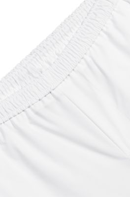 Active tennis shorts in quick-dry super-stretch fabric, White