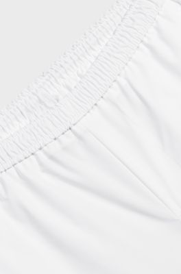 Active tennis shorts in quick-dry super-stretch fabric, White