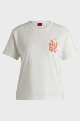コットン Tシャツ シーズングラフィックプリント, ホワイト