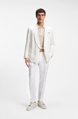 Sneakers Gary in pelle scamosciata con sistema di lacci elastici, White