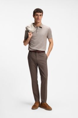 Sneakers Gary in pelle scamosciata con sistema di lacci elastici, Marrone