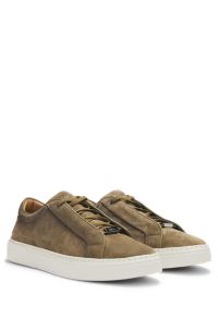 Gary Lowtop Sneakers aus Veloursleder, Grün