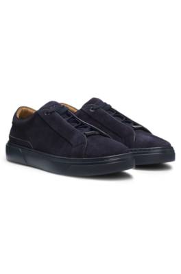 Gary trainers in suede with elastic lacing system 1