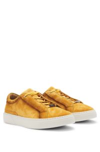 Gary low-top trainers in suede, Orange