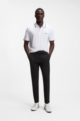 Funktionelle Slim-Fit Hose mit Vier-Wege-Stretch, Schwarz