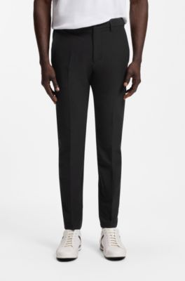 Funktionelle Slim-Fit Hose mit Vier-Wege-Stretch, Schwarz