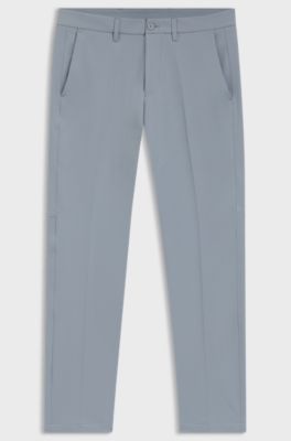 Slim-fit trousers in water-repellent stretch fabric, Dark Grey