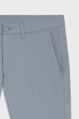 Slim-fit technical trousers with four-way stretch, Dark Grey
