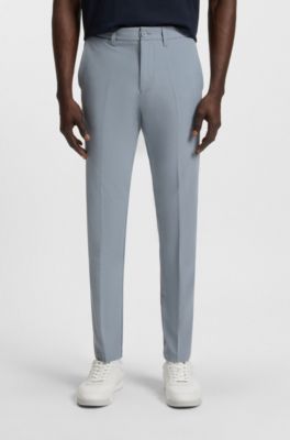 Slim-fit trousers in water-repellent stretch fabric, Dark Grey