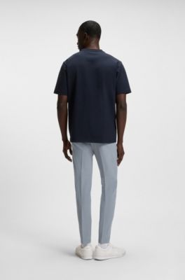 Slim-fit trousers in water-repellent stretch fabric, Dark Grey