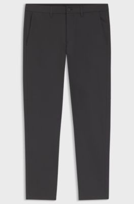 Slim-fit trousers in water-repellent stretch fabric, Dark Grey