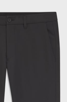 Slim-fit trousers in water-repellent stretch fabric, Dark Grey