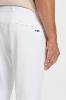 スリムフィットパンツ はっ水ストレッチファブリック, ホワイト