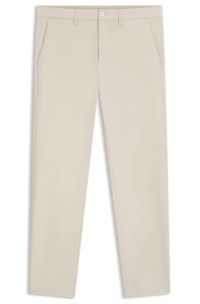 Slim-fit trousers in water-repellent stretch fabric, White