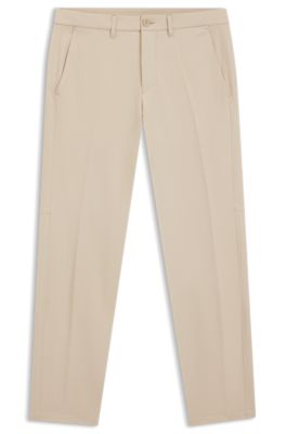 Slim-fit trousers in water-repellent stretch fabric, Beige